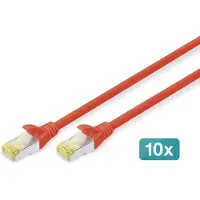 Digitus DK-1644-A-020-R. patchkabel, Cat. 6A, S/FTP, 2,0 meter, rood, set