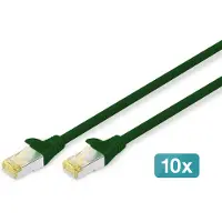 Digitus LAN-kabel Cat 6A - - 3m - S/FTP Geëmband - Compatibel met Cat-6 &amp; Cat-7 - Groene
