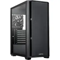 Chieftec AS-02B-TG-OP Midi-tower PC-behuizing Zwart 1 voorgeïnstalleerde ventilator, Zijvenster