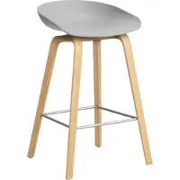 HAY Aas 32 2.0 Barkruk 65 Cm Gelakt Eiken / - Barkrukken Polypropyleen Concrete Grey - AA003-D165-AA51-01UF