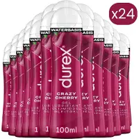 Durex - Crazy Cherry - Glijmiddel - 100 ml - Voordeelverpakking - 24 stuks