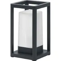 Osram SMART+ WiFi LED-batterij-tafellamp FRAME, donkergrijs IP44 dimbaar, alu / grijs / zink, Aluminium, Modern