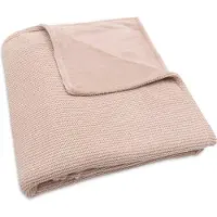 Jollein Deken Babybedje 100x150 Basic Knit Wild Rose/Fleece