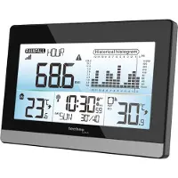 Technoline weerstation - WS 9016 - 180x110x38mm - zwart/zilver - met regenmeter - TL-WS9016