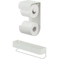 Sealskin Toiletrolhouder Dubbel Inclusief Wandrek Met Handdoekrek Brix Wit 35 cm