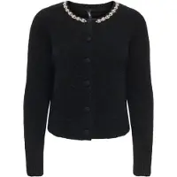ONLY Gebreid vest 'ONLViva' zwart / parelwit