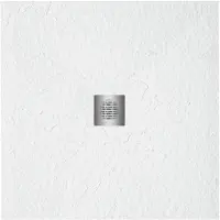 ZEZA Grade Douchevloer - 70x70cm - antislip - antibacterieel - mineraalmarmer - vierkant - mat wit 400000000000019989