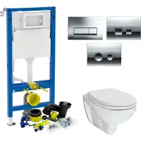 Boss & Wessing Geberit up100 toiletset set 02 b&w compact 47.5 cm met delta drukplaat