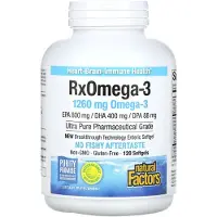 Natural Factors , Rx Omega-3, 1,260 mg, 120 Softgels (630 mg per Softgel)