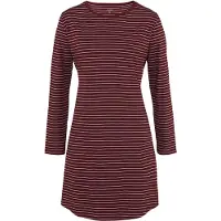 JOOP! Nachthemd 'Cosy' donkerrood / wit
