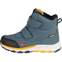 TROLLKIDS Boots 'Hafjell' duifblauw / limoen / vuurrood / zwart