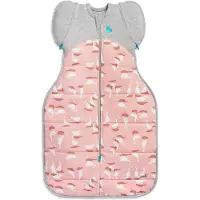 Love to Dream Swaddle UP Transition Bag Warm 2.5 TOG, Roze Silly Goose, Grootte 19-24lbs, Gepatenteerde Afneembare Vleugels