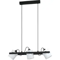 Eglo Hornwood 1 Hanglamp - E27 - 78 cm - Zwart/Wit