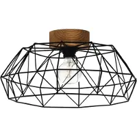 Eglo Padstow - Plafondlamp - E27 - Ø 45,5 cm - Zwart/Bruin - FSC Hout