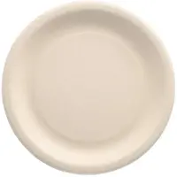 Papstar 50 Borden gemaakt van agrarische restmateriaal pure rond Ø 23 cm wit