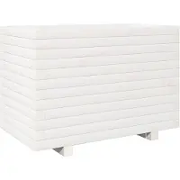 vidaXL Plantenbak 70x40x49,5 cm massief grenenhout wit