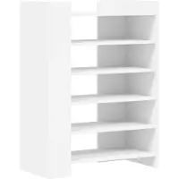 vidaXL Schoenenkast 74,5x37,5x100 cm bewerkt hout wit