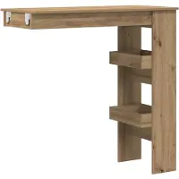 vidaXL Bartafel wandgemonteerd 102x45x103,5 cm bewerkt hout artisanaal