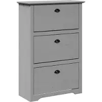 vidaXL Schoenenrek BODO 80x35x118 cm grijs