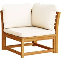 vidaXL Tuinhoekbank met kussens 73x73x65 cm massief acaciahout