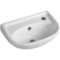 Aqualine Keramische wastafel 40x25cm, wit