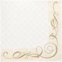 Papstar 50 Servetten ROYAL Collection 1/4 vouw 40 cm x 40 cm goud Megan