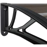 vidaXL Deurluifel 350x75 cm polycarbonaat zwart