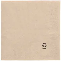 Papstar 250 Servetten, 2-laags 1/4 vouw 33 cm x 33 cm natuur gemaakt van gerecycled papier