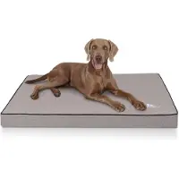 Knuffelwuff Orthopedische hondenmat Nantucket van velours met handgeweven karakter XXXL 135 x 90cm grijs