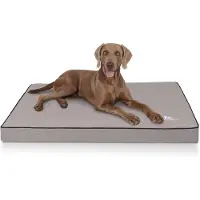 Knuffelwuff Orthopedische hondenmat Nantucket van velours met handgeweven karakter XL 100 x 70 cm grijs