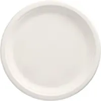 Papstar 1x 100 Borden van suikerriet pure 1-vaks Ø 26 cm · 2 cm wit