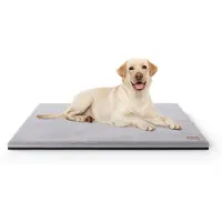 Knuffelwuff orthopedische knuffelzachte hondenmat Berrith van zacht imitatiekonijnenbont 100x70 cm grijs