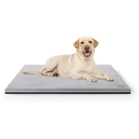 Knuffelwuff orthopedische knuffelzachte hondenmat Berrith van zacht imitatiekonijnenbont 60x40 cm grijs