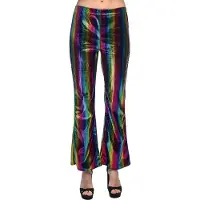 Boland - Flarebroek Rainbow (M) - Volwassenen - Hippie - 80's - 90's - Disco - Pride