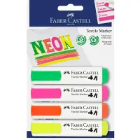 Faber-Castell textielmarker - neon - 4 stuks - FC-159591