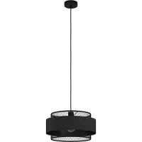 Eglo Zwarte hanglamp Bazely Ø 40cm - 1x E27