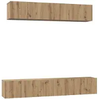 vidaXL Tv-meubelset 5 st Artisan Eiken Bewerkt hout
