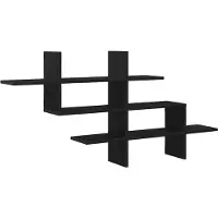 vidaXL Wandplank Zwart Eiken 124,5x18x60,5 cm Bewerkt Hout