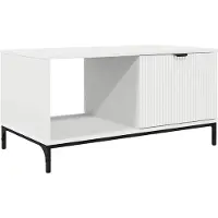 vidaXL Salontafel Wit 90 x 49 x 46 cm Bewerkt hout