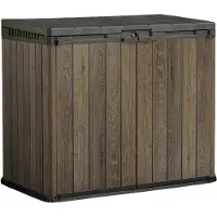 Rojaplast Store It Out Darwin Opbergbox - 1100L - 141x82x117,5 cm - Walnut Bruin
