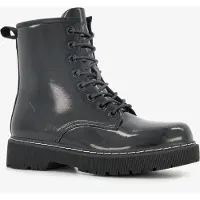 Blue Box lak dames veterboots zwart maat 38