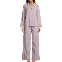 Seidensticker Pyjama 'Classic Fil a Fil' lila
