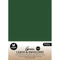 Studio Light Cards & envelopes Christmas green 5x7 inch - Essentials nr. 16