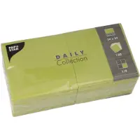 Papstar 150 Servetten DAILY Collection 1/4 vouw 24 cm x 24 cm olijfgroen