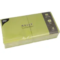 Papstar 150 Servetten DAILY Collection 1/4 vouw 32 cm x 32 cm olijfgroen