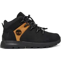 Timberland Jongens Sprint Trekker Mid leren schoenen zwart (35), Leer, Plat, Veters, Sportief, Buiten, Duurzaam, kinderkle TB0A6BXDEMJ1