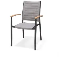 ScanCom Topaz stapelstoel met teakhouten armleuning 4 stuks