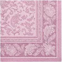 Papstar 50 Servetten ROYAL Collection 1/4 vouw 40 cm x 40 cm paars Ornaments