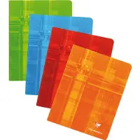 Clairefontaine A5+ Geniet Schrift Kleurenassortiment Gelamineerde kartonnen kaft Geruit 60 Vellen
