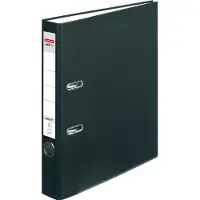Herlitz maX,file protect Smal Ordner A4 50 mm Zwart 2 Ringen 5450804 Kunststof Reliëf Staand